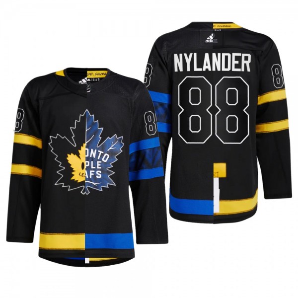 Men Toronto Maple Leafs William Nylander #88 Split Edition Alternate Drew house Black Jersey