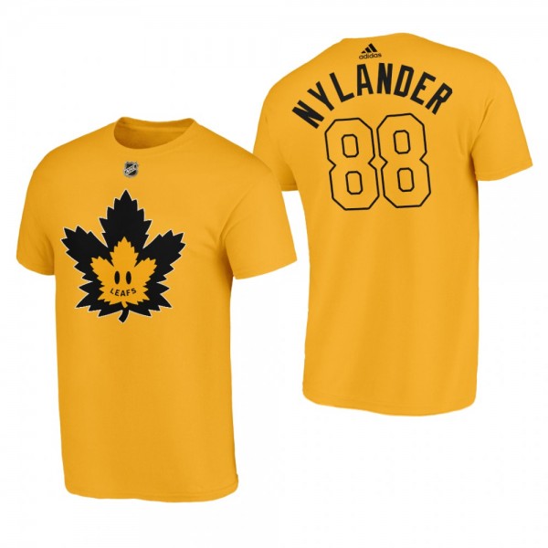 Men Toronto Maple Leafs William Nylander #88 Flipside Gold T-Shirt