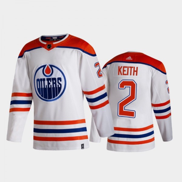 Men Edmonton Oilers Duncan Keith #2 2021 Reverse R...
