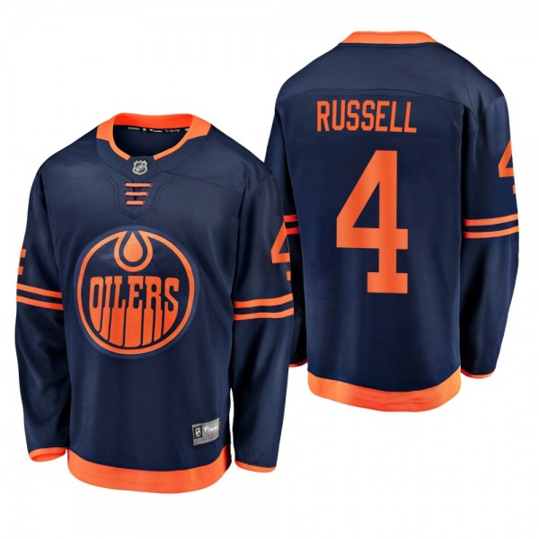 Edmonton Oilers Kris Russell #4 Alternate Navy 201...