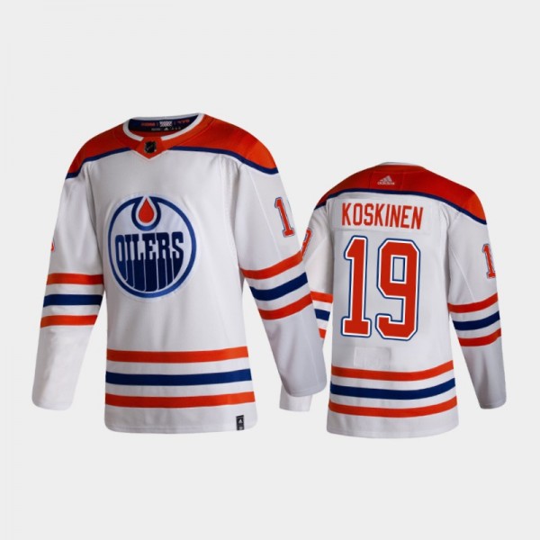 Men's Edmonton Oilers Mikko Koskinen #19 Reverse R...