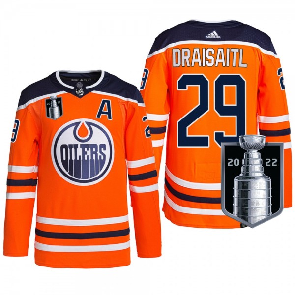Leon Draisaitl Edmonton Oilers Orange Jersey 2022 ...