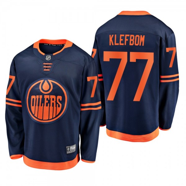 Edmonton Oilers Oscar Klefbom #77 Alternate Navy 2019-20 Breakaway Player Jersey