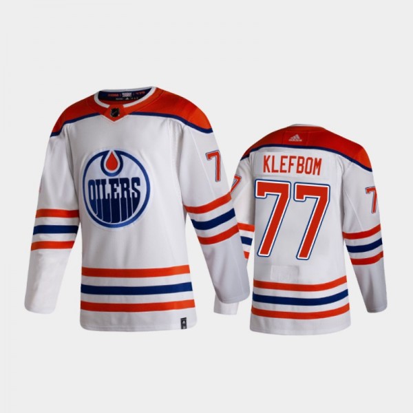 Men's Edmonton Oilers Oscar Klefbom #77 Reverse Re...