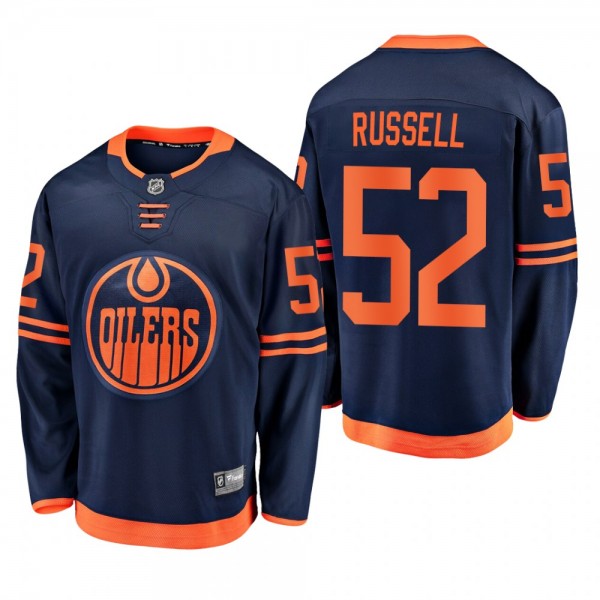 Edmonton Oilers Patrick Russell #52 Alternate Navy...