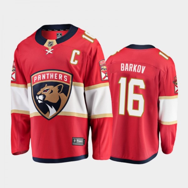 Men's Florida Panthers Aleksander Barkov #16 Home Red 2021 Jersey