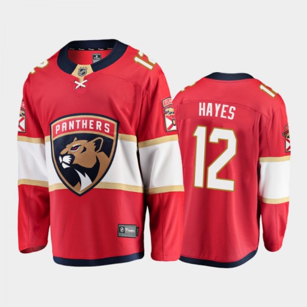 Panthers Jimmy Hayes #12 Home Red Honor Broadway Jersey