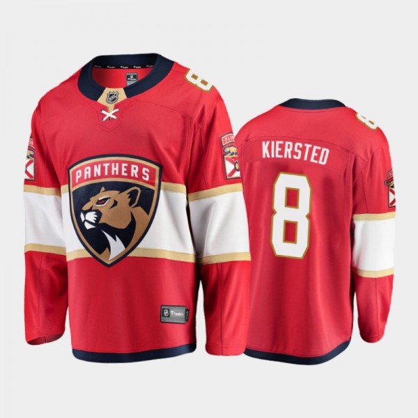 Men's Florida Panthers Matt Kiersted #8 Home Red 2021 Jersey