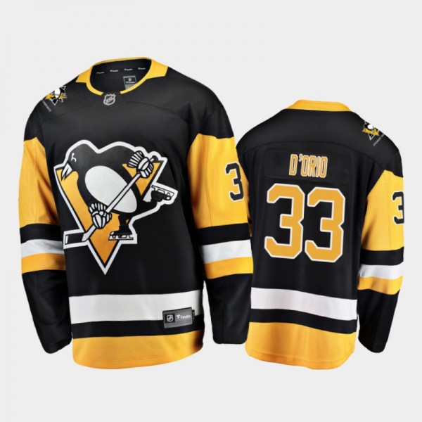 Men's Pittsburgh Penguins Alex D'Orio #33 Home Bla...