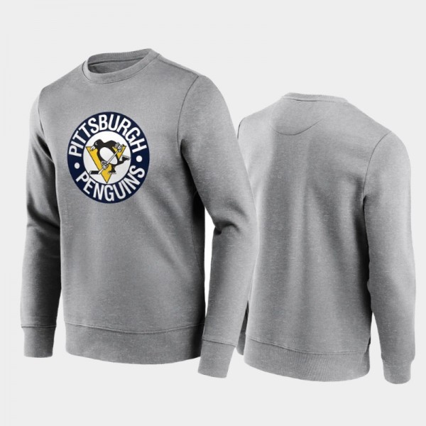 Pittsburgh Penguins Vintage Graphic Sweatshirt Grey Crew