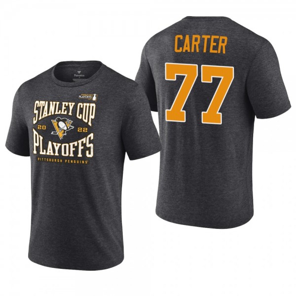 Jeff Carter 2022 Stanley Cup Playoffs Pittsburgh Penguins Charcoal T-Shirt