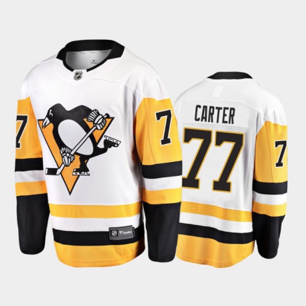 Men's Pittsburgh Penguins Jeff Carter #77 Away White 2021 Jersey