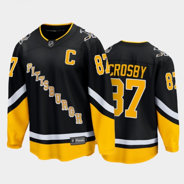 Sidney Crosby #87 Pittsburgh Penguins Alternate 2021-22 Black Premier Breakaway Jersey
