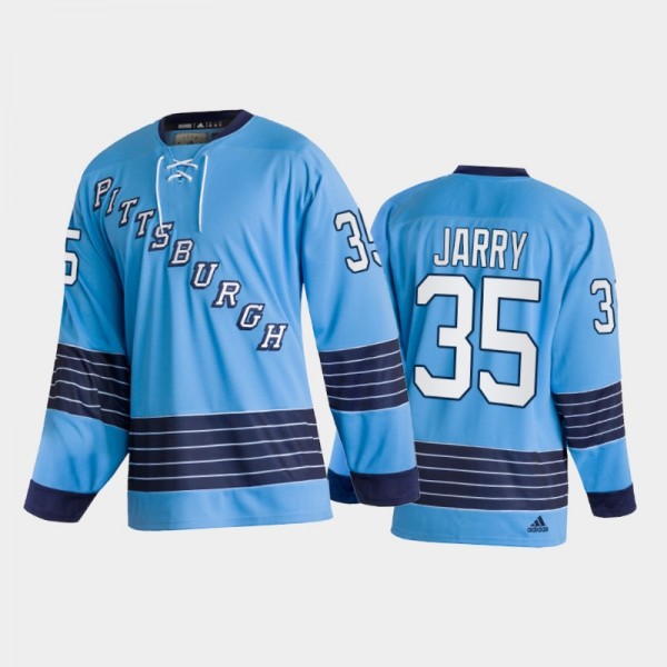 Penguins Tristan Jarry #35 Team Classics Blue Heri...