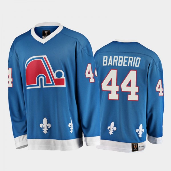 Mark Barberio #44 Quebec Nordiques Heritage Vintage Blue 25th Season Jersey