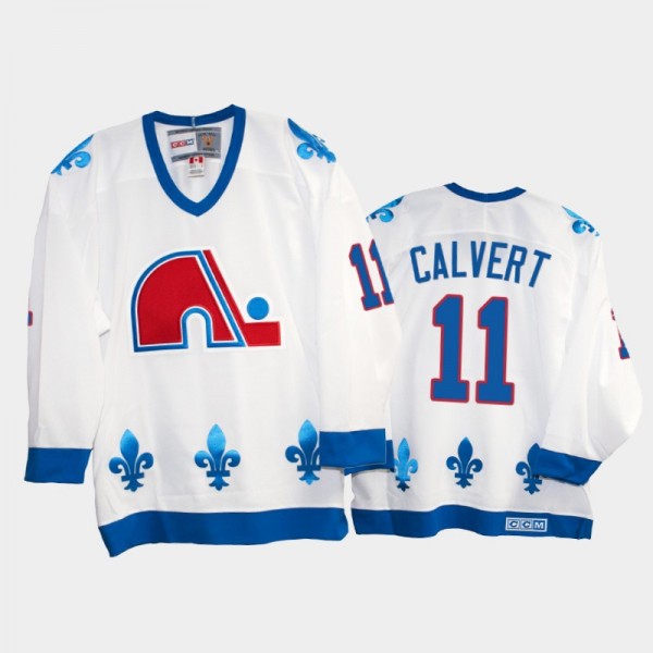 Matt Calvert #11 Quebec Nordiques Heritage Vintage White Replica Jersey