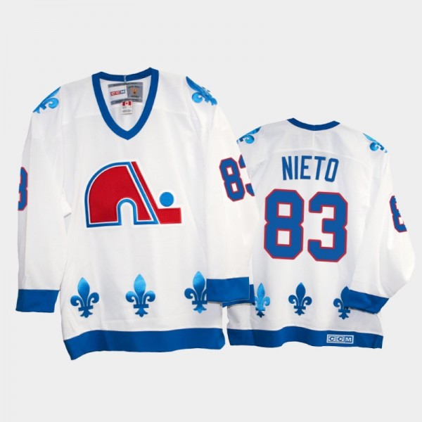 Matt Nieto #83 Quebec Nordiques Heritage Vintage W...