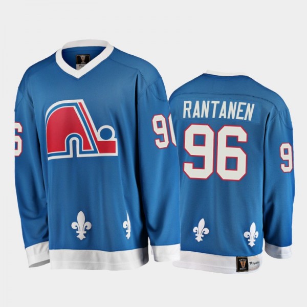 Mikko Rantanen #96 Quebec Nordiques Heritage Vintage Blue 25th Season Jersey