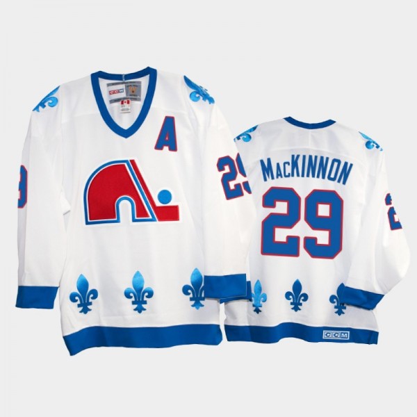 Nathan Mackinnon #29 Quebec Nordiques Heritage Vin...