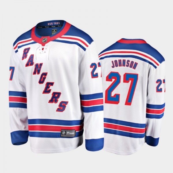 Men's New York Rangers Jack Johnson #27 Away White...