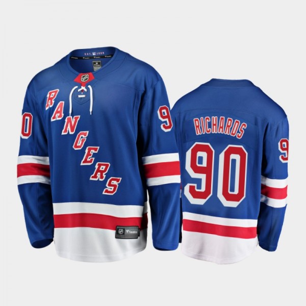 Men's New York Rangers Justin Richards #90 Home Bl...