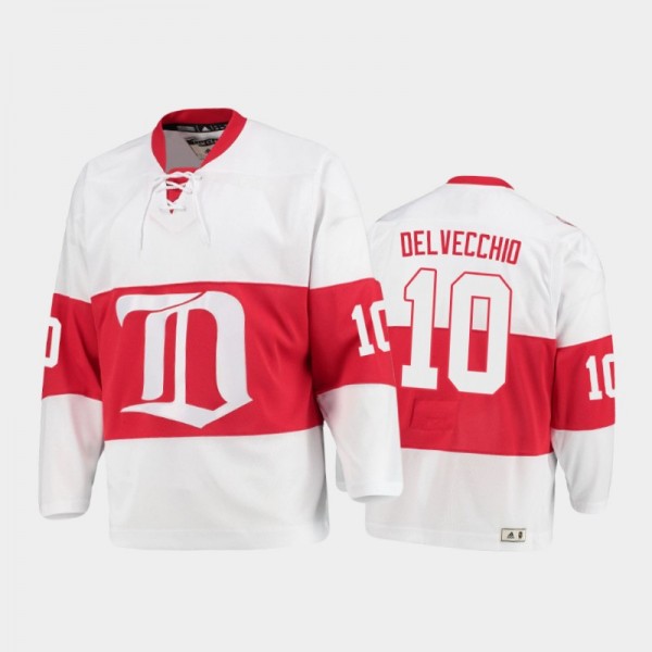 Men's Detroit Red Wings Alex Delvecchio #10 Herita...