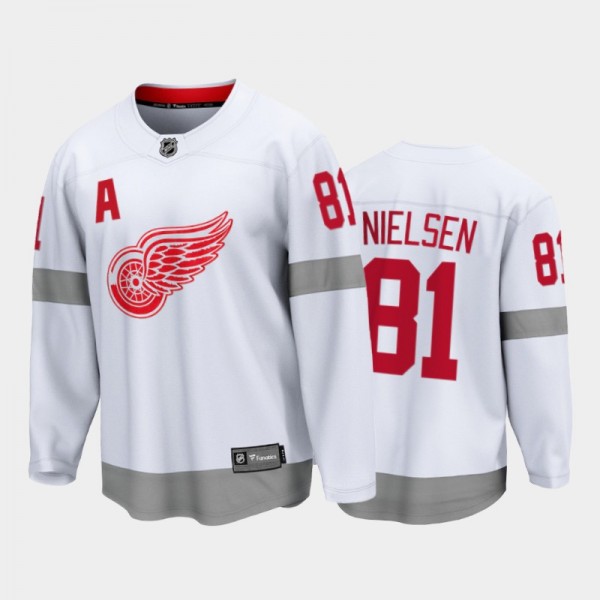 Men's Detroit Red Wings frans nielsen #81 Special Edition White 2021 Jersey