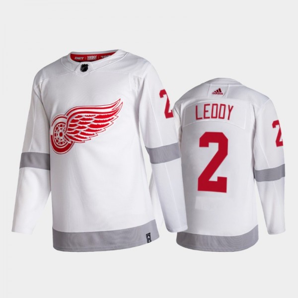 Men Detroit Red Wings Nick Leddy #2 2021 Reverse R...