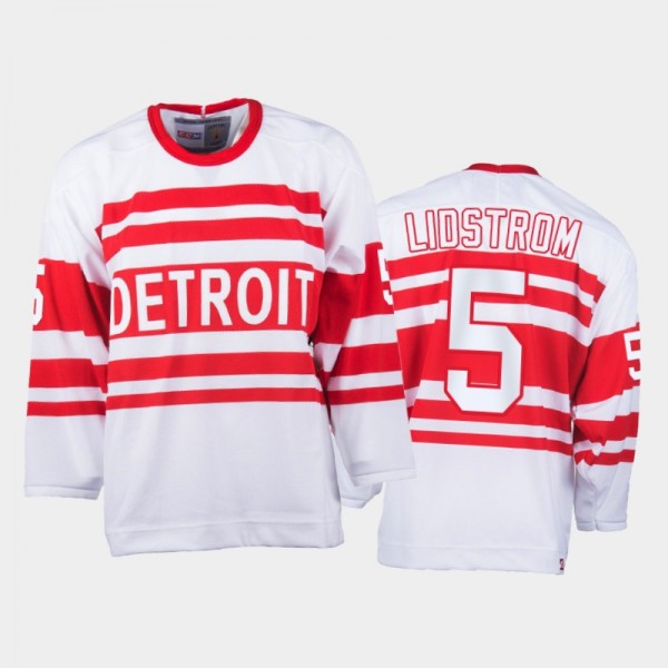 Detroit Red Wings Nicklas Lidstrom #5 Heritage Whi...