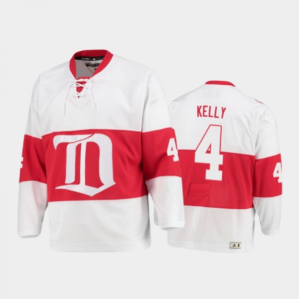 Men's Detroit Red Wings Red Kelly #4 Heritage Whit...