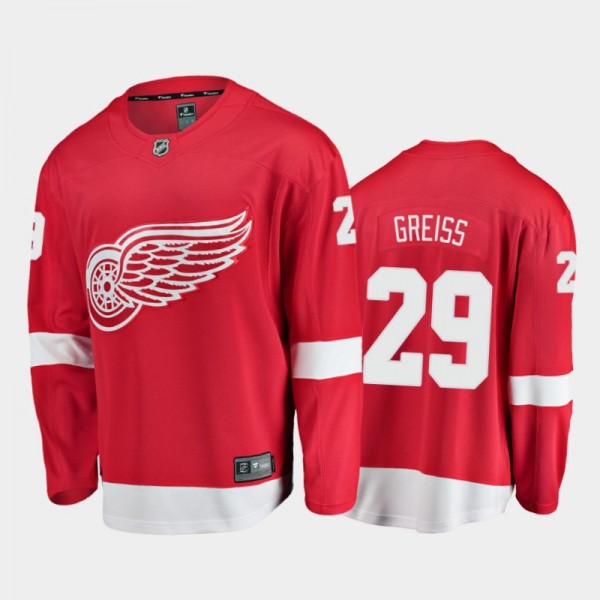 Detroit Red Wings Thomas Greiss #29 Home Red 2020-...