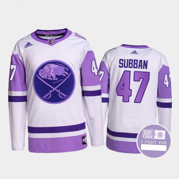Buffalo Sabres Hockey Fights Cancer Malcolm Subban...