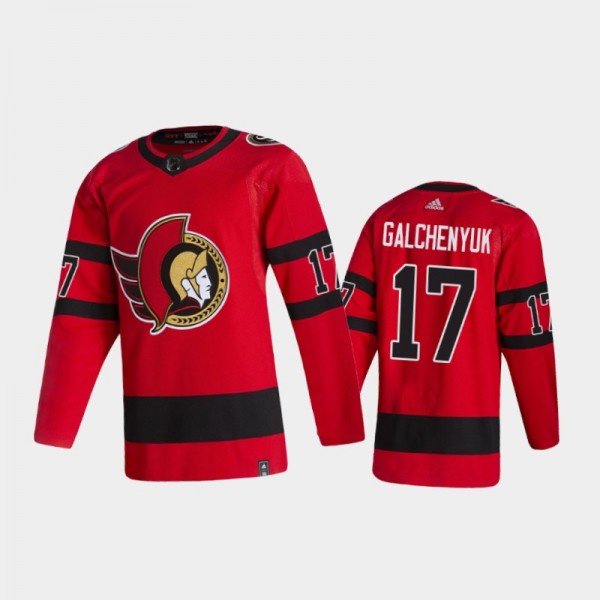 Men's Ottawa Senators Alex Galchenyuk #17 Reverse Retro 2020-21 Red Special Edition Authentic Pro Jersey