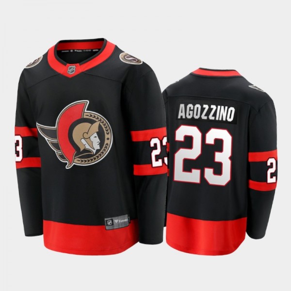 Ottawa Senators #23 Andrew Agozzino Black 2021-22 ...