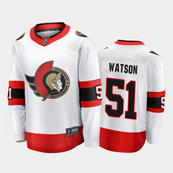 Ottawa Senators Austin Watson #51 Away White 2020-...