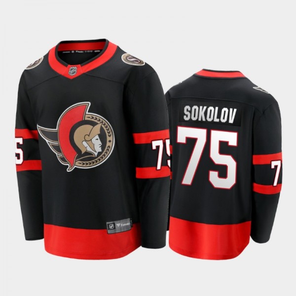 Egor Sokolov Ottawa Senators Home Black Player Jer...