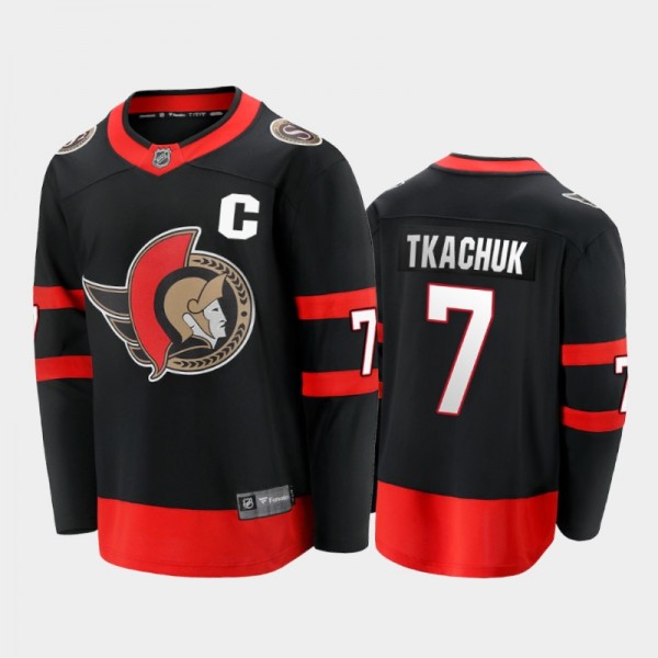Brady Tkachuk Ottawa Senators Home Black 2021 Capt...