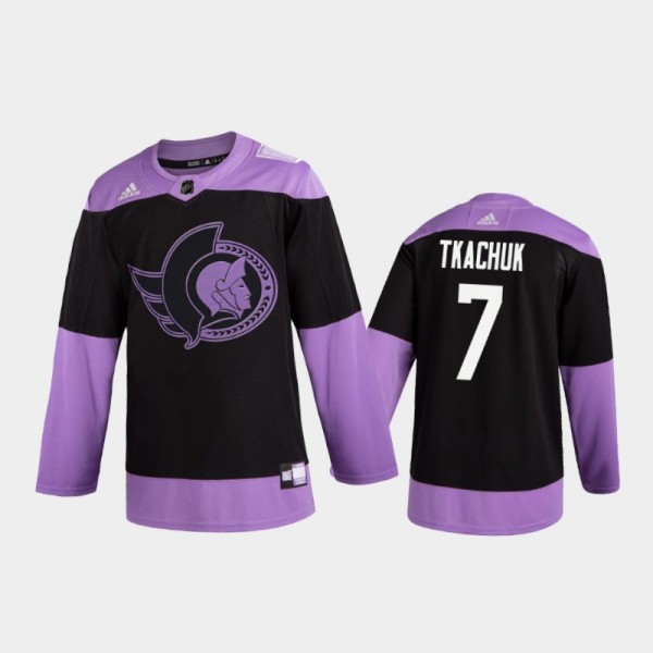 Men's Brady Tkachuk #7 Ottawa Senators 2020 Hockey...