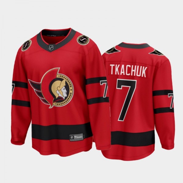 Men's Ottawa Senators Brady Tkachuk #7 Reverse Ret...