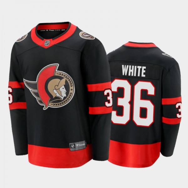Ottawa Senators Colin White #36 Home Black 2020-21...