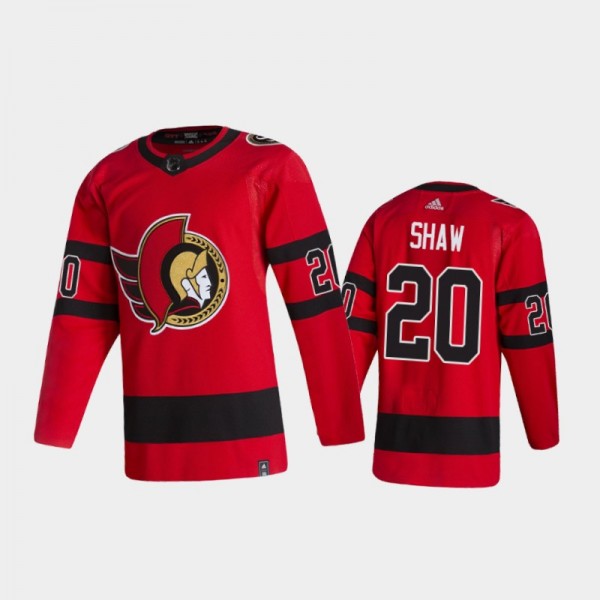 Men's Ottawa Senators Logan Shaw #20 Reverse Retro...