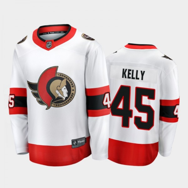 Men's Ottawa Senators Parker Kelly #45 Away White ...