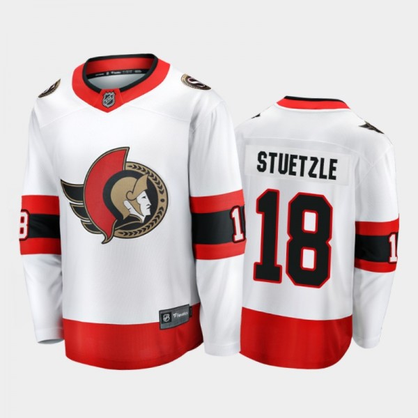 Men's Ottawa Senators Tim Stuetzle #18 Away White ...