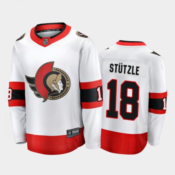 Men's Ottawa Senators Tim Stutzle #18 Away White 2...