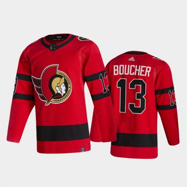 Men Ottawa Senators Tyler Boucher #13 2021 Reverse...