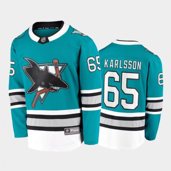 Men's San Jose Sharks Erik Karlsson #65 Heritage T...