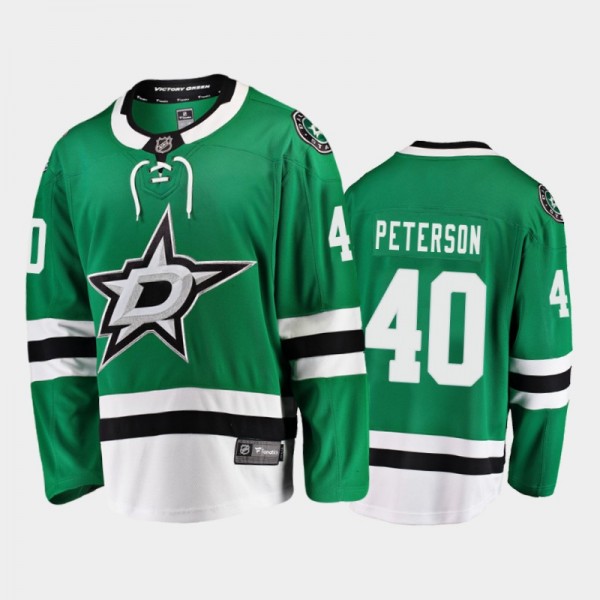 Stars Jacob Peterson #40 Home 2021-22 Green Player...