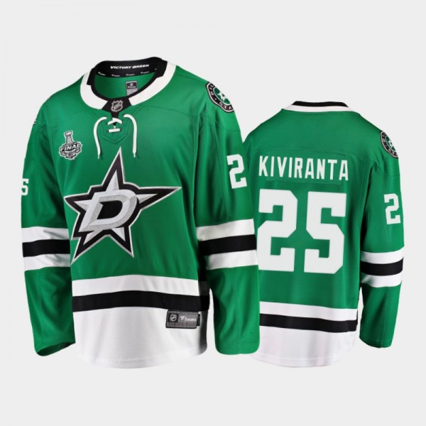 Dallas Stars Joel Kiviranta #25 2020 Stanley Cup Final Green Breakaway Player Home Jersey