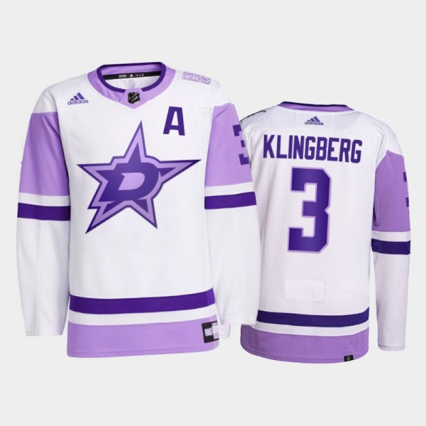 Dallas Stars 2021 HockeyFightsCancer John Klingber...