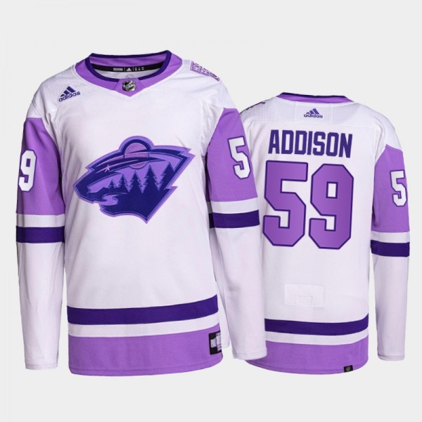 Minnesota Wild HockeyFightsCancer Calen Addison Wh...
